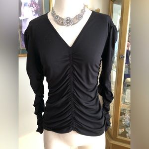 Tahari great condition black ruched top size S